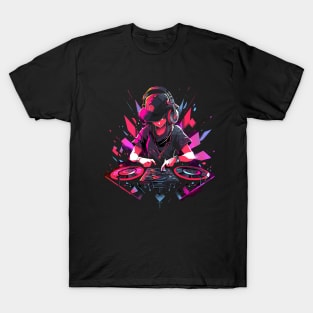 dj - anime style T-Shirt